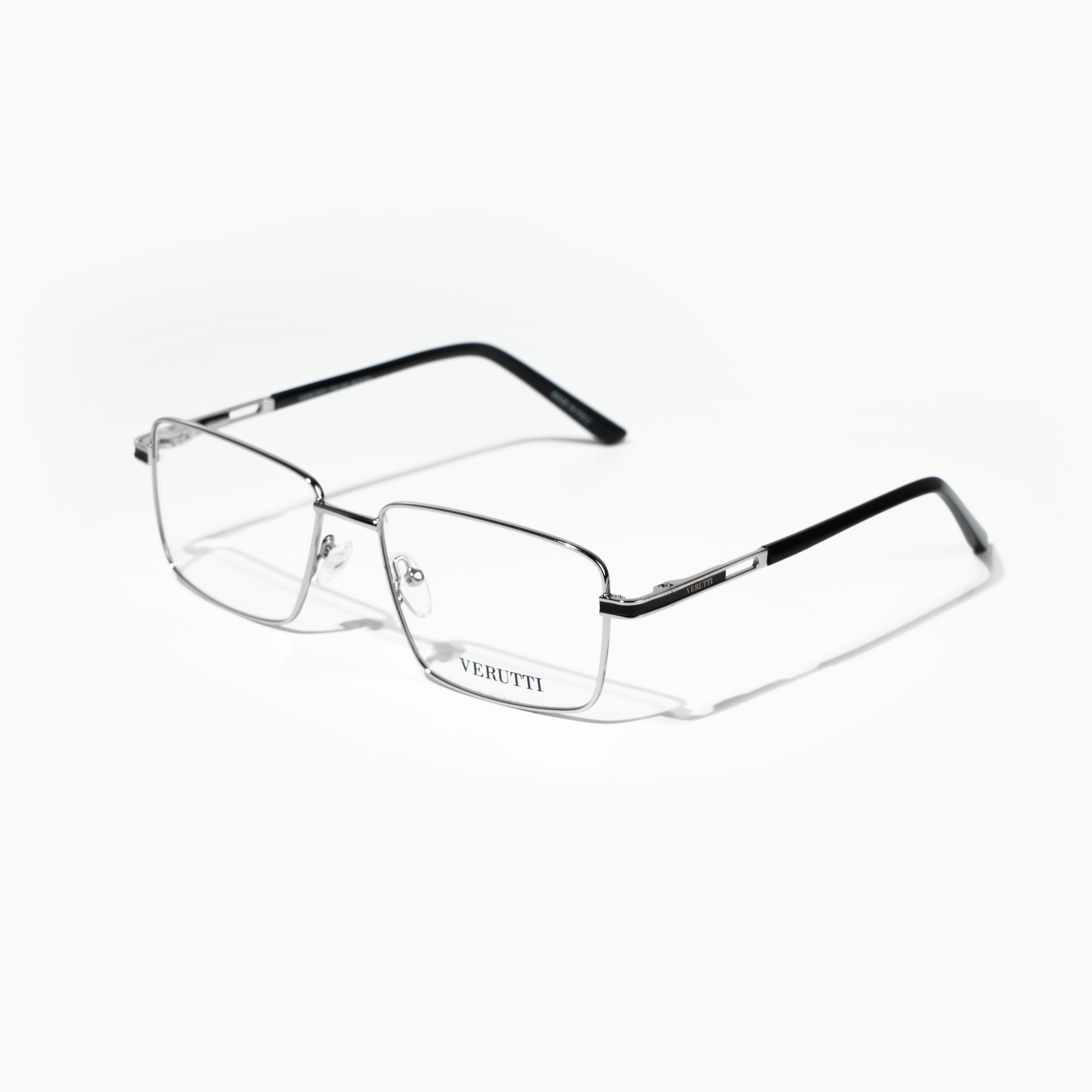silver optical frame by Italian Brand Verutti, Model 1949
