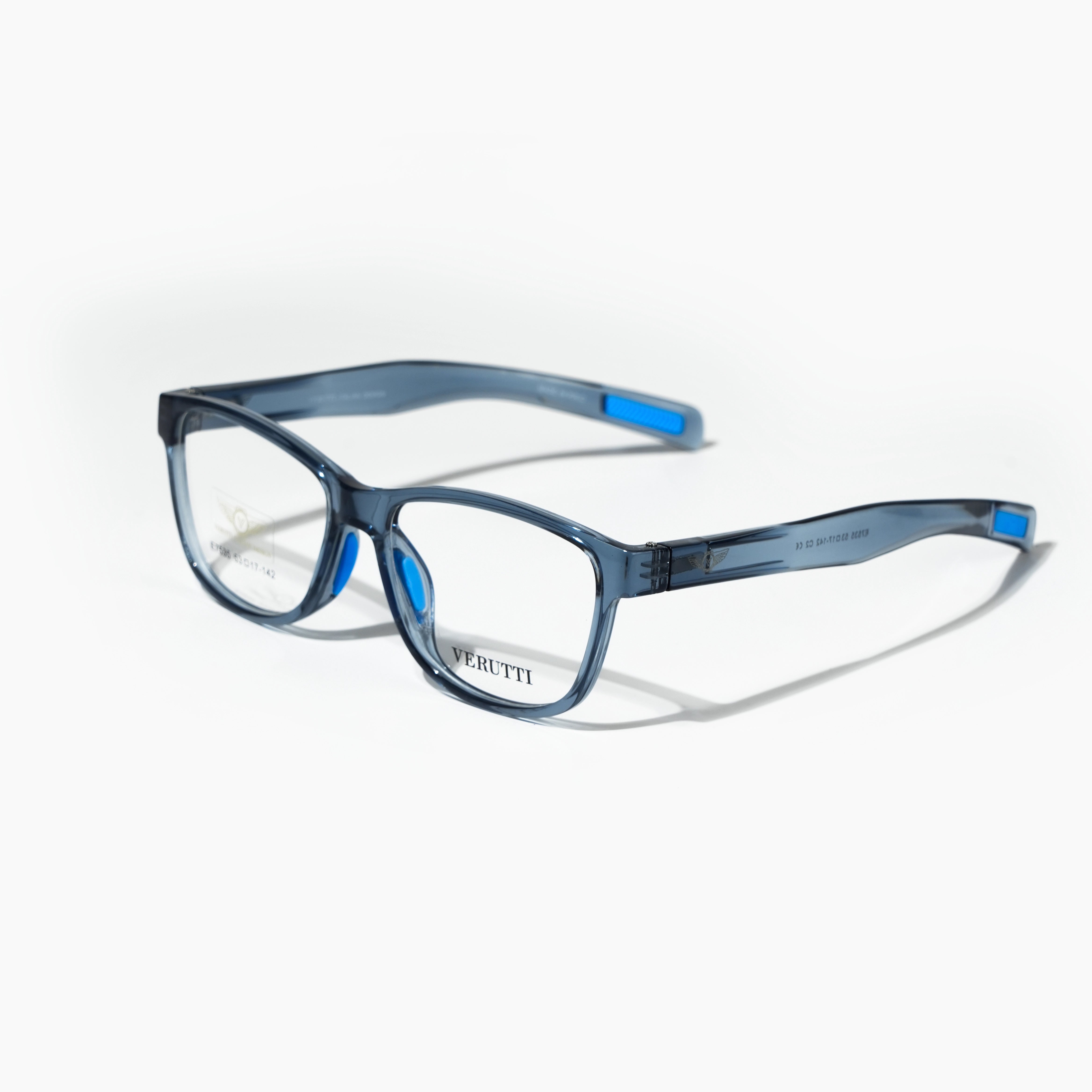 Blue optical frame by Italian Brand Verutti, Model E7535