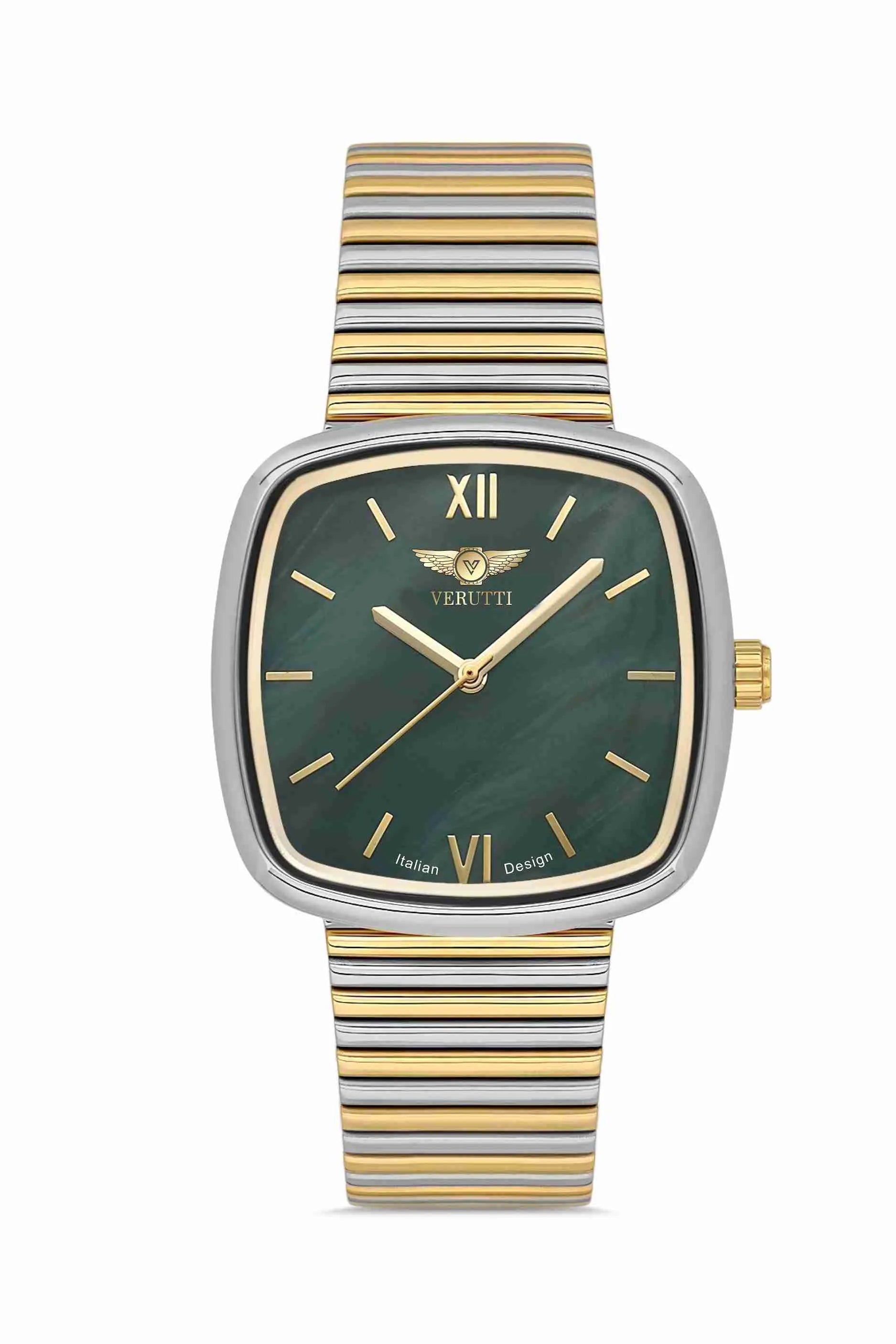 Luxury Women’s Watch by Verutti with a two-tone silver & gold-tone