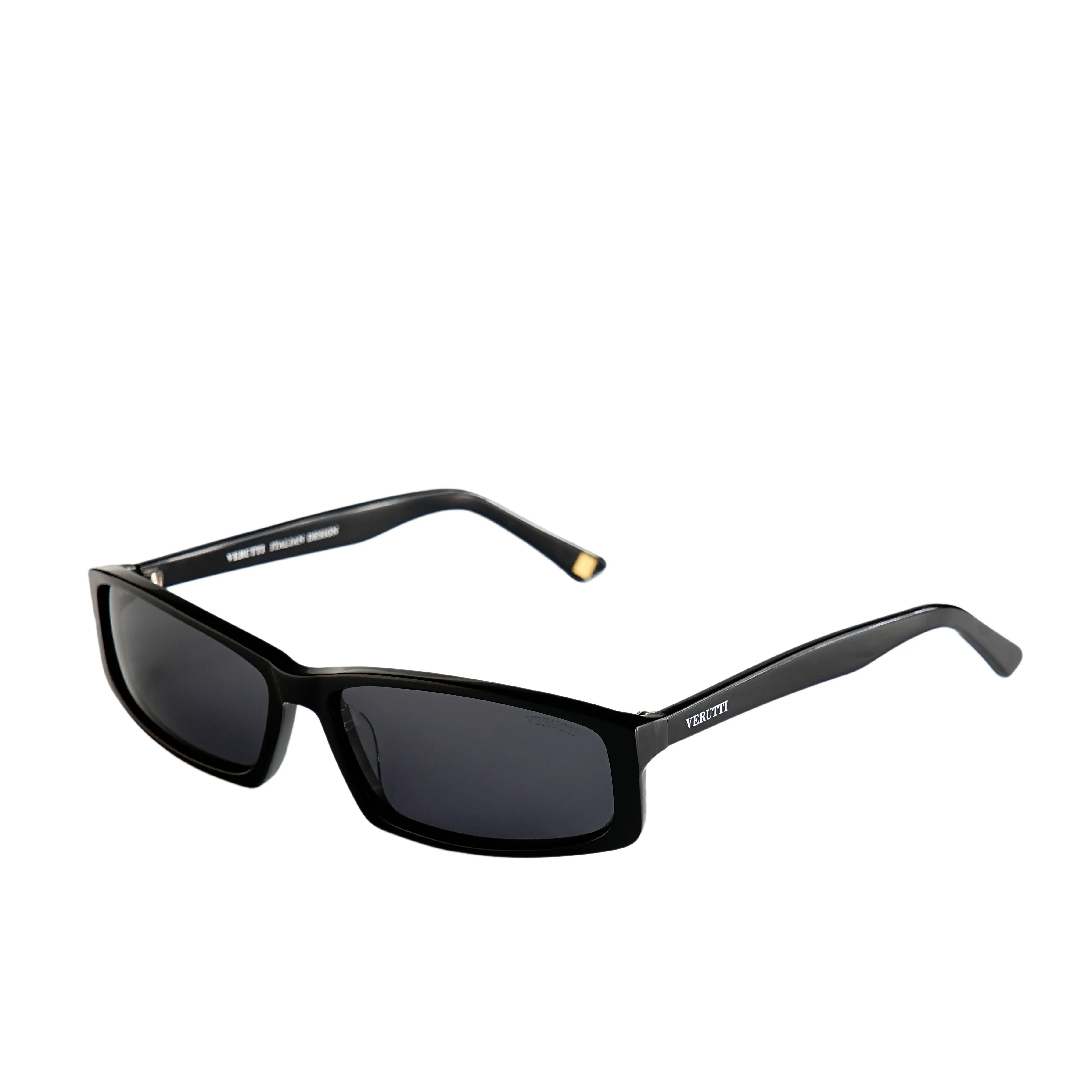Unisex Luxury Sunglasses – Verutti AT8159-C1 Black Rectangular