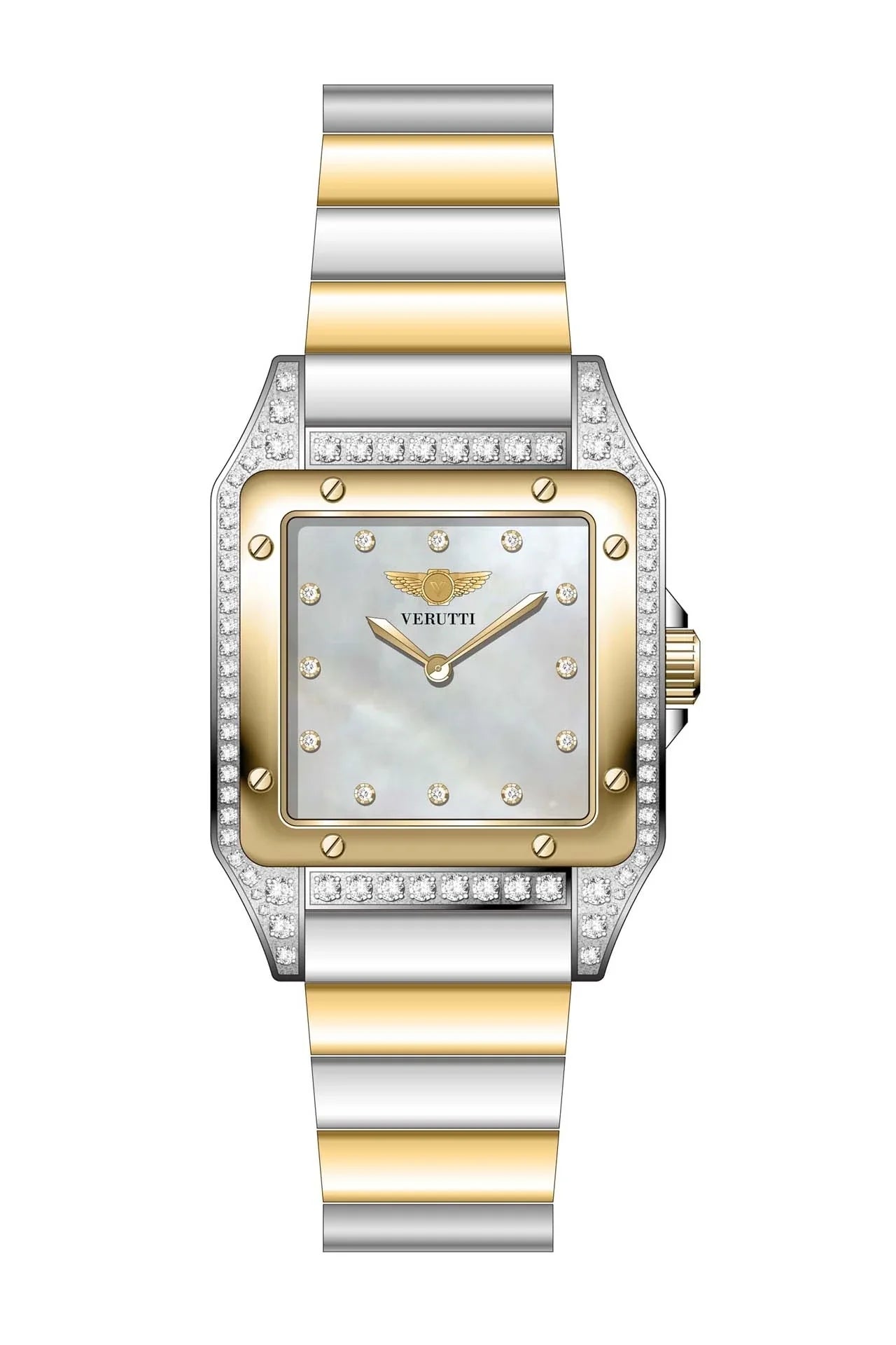 Verutti Luxury Women’s Watch in gold and silver , Model VR-1045-2