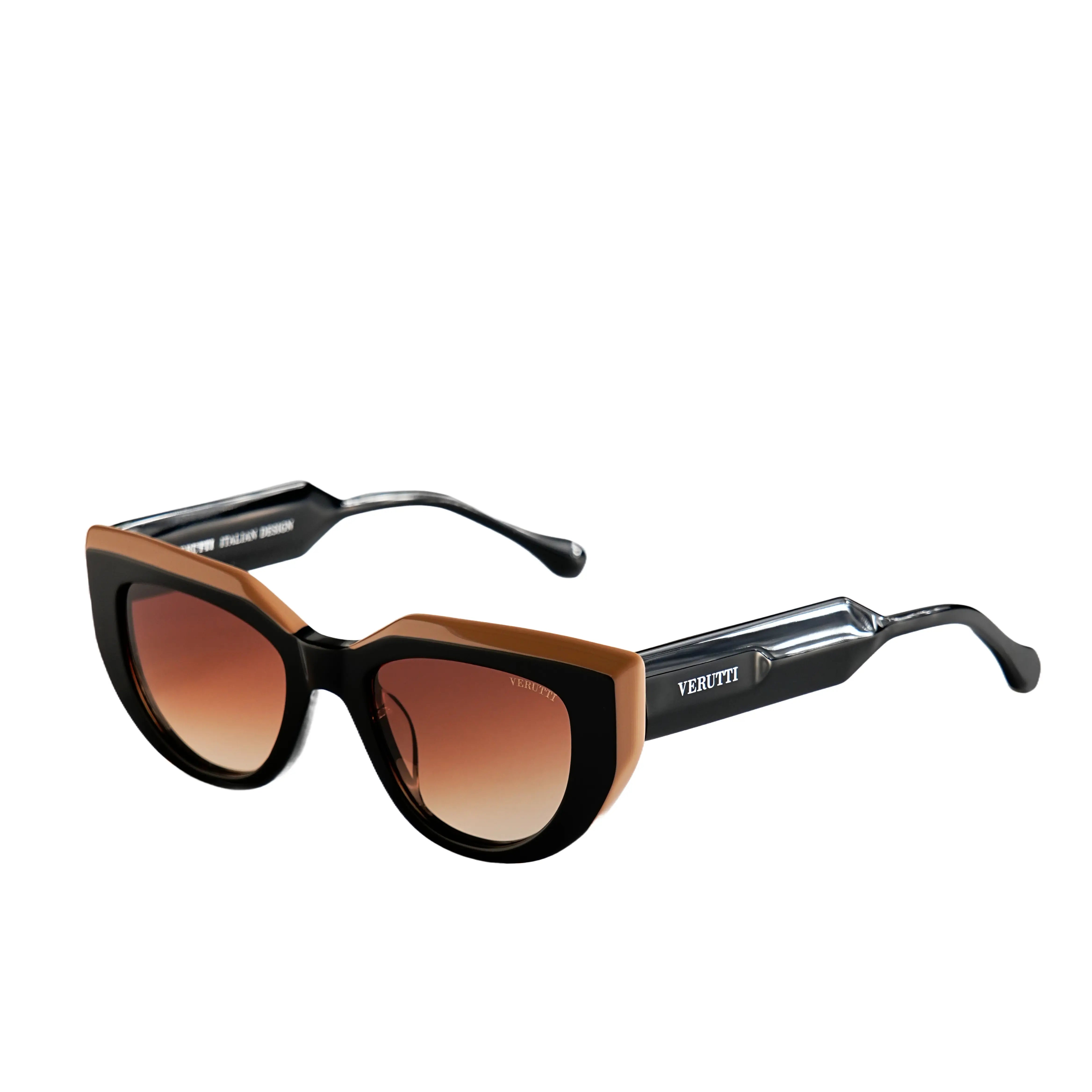 Women’s Luxury Sunglasses Verutti AS8804-C1 – Amber Cat-Eye Edition