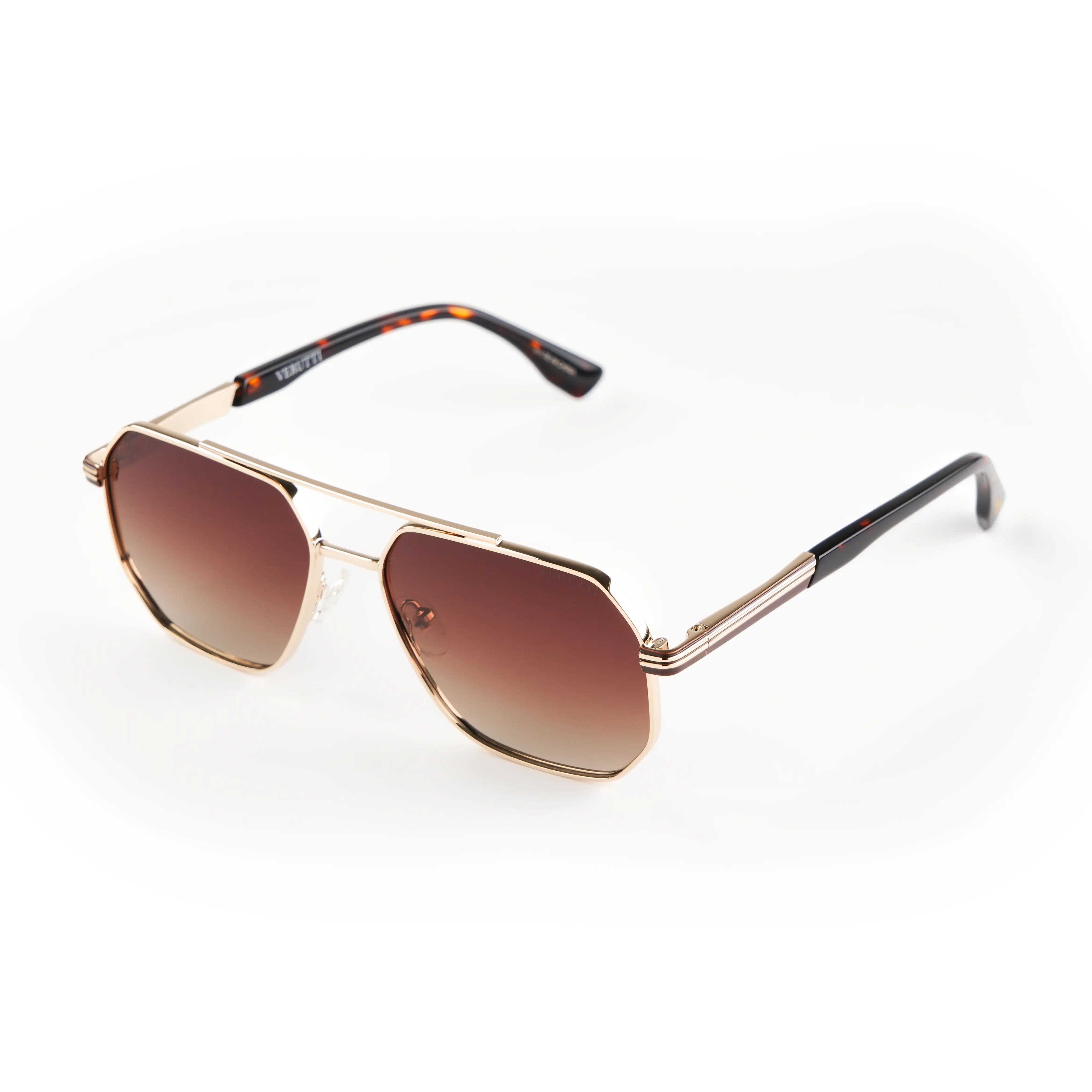 Women’s Luxury Sunglasses Verutti S6617-C1 – Soft Geometric Brown