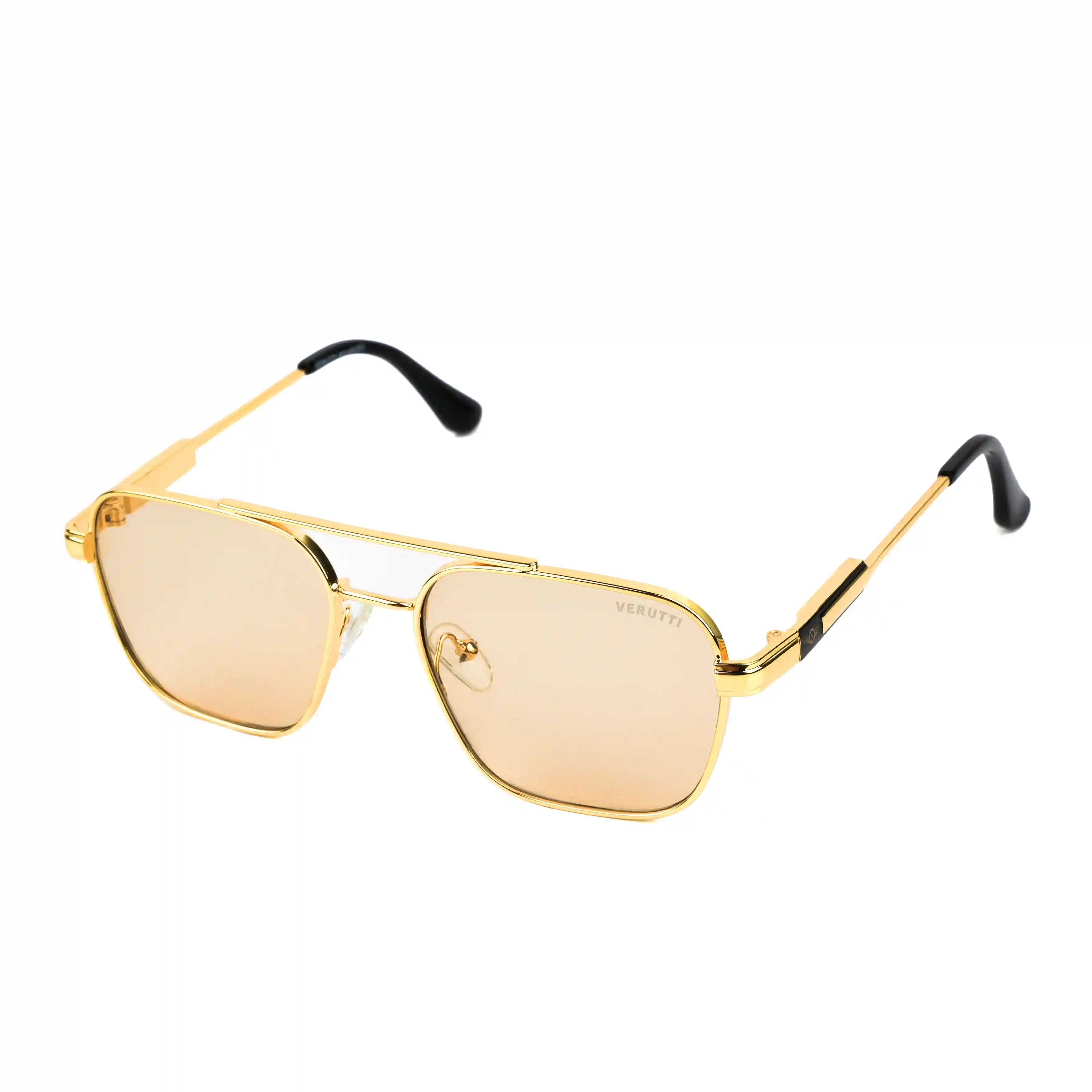 Men's Sunglasses with gold Frame by Italian Brand Verutti, Model H2403
