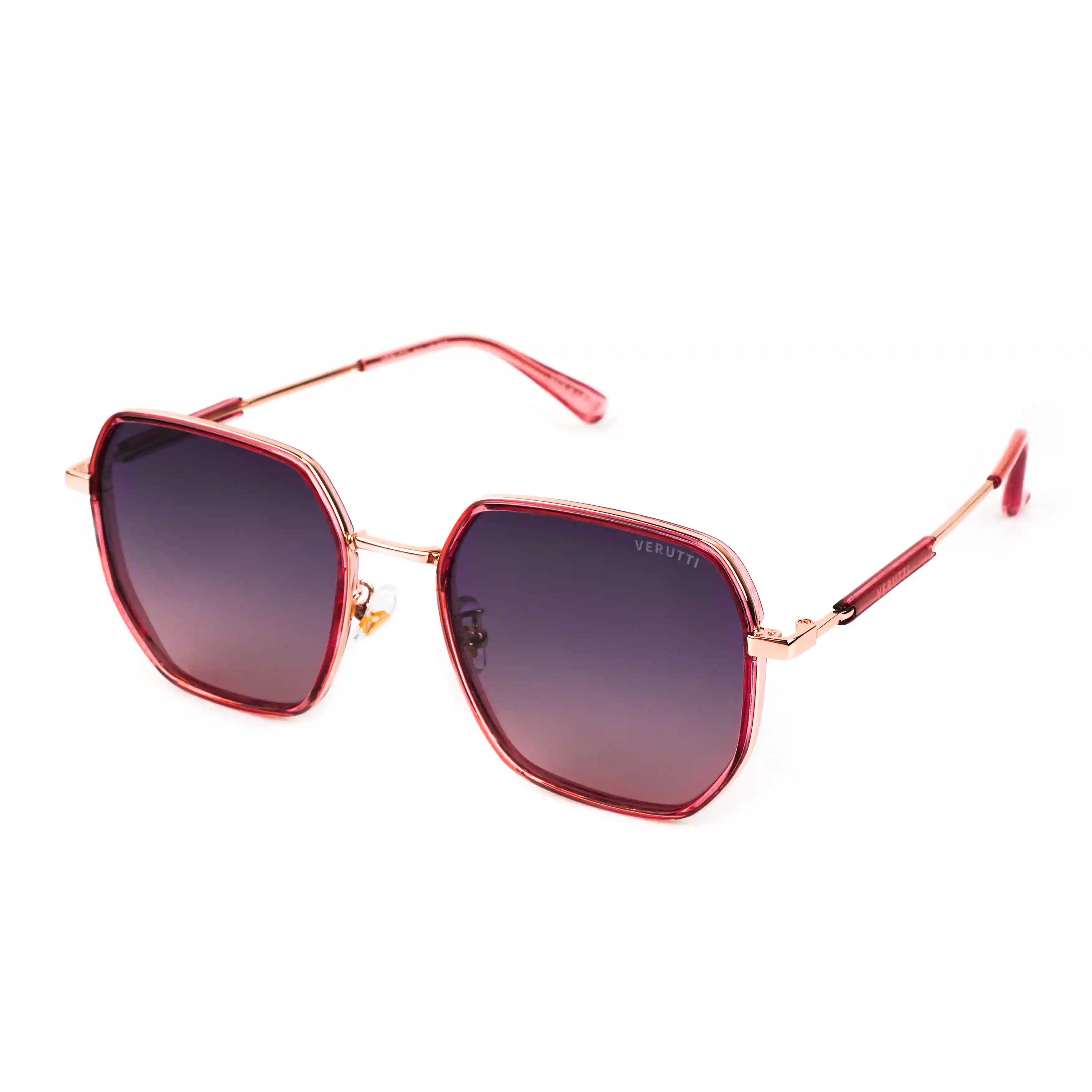 Women's Sunglasses with rose Frame by Italian Brand Verutti, Model p25123
