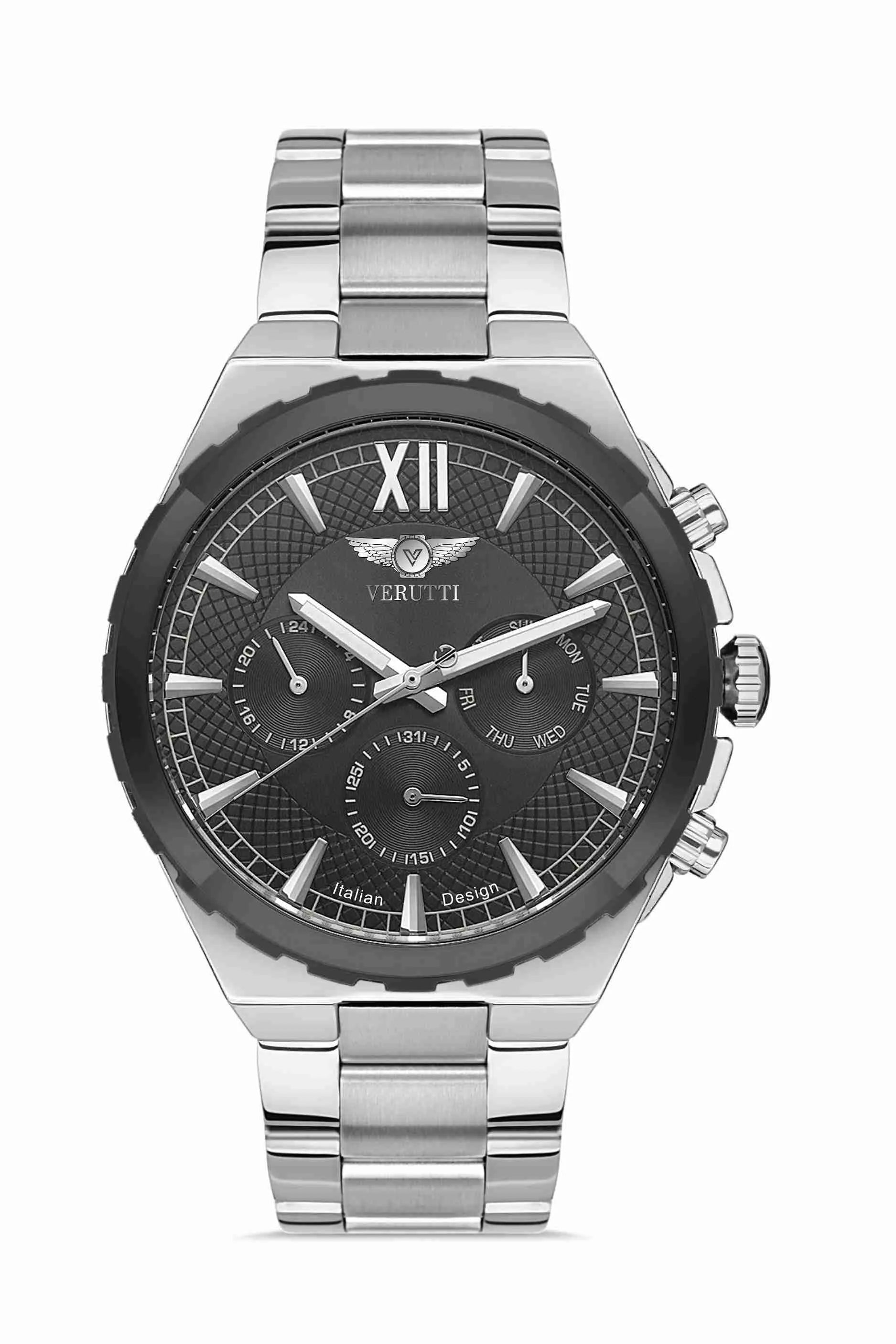 Watch with silver band by Italian Brand Verutti, Model VR 1017
