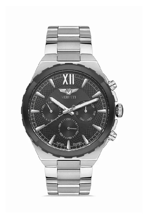 Watch with silver band by Italian Brand Verutti, Model VR 1017
